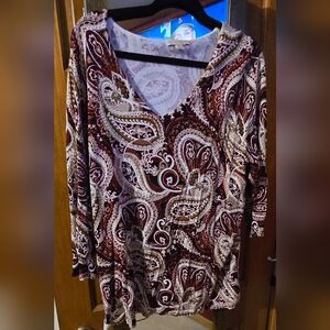 2XL Cj Banks 3/4 Sleeve Blouse